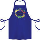Filthy Vegan Cotton Apron 100% Organic Royal Blue