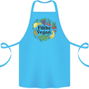 Filthy Vegan Cotton Apron 100% Organic Turquoise
