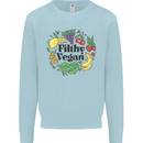 Filthy Vegan Kids Sweatshirt Jumper Light Blue
