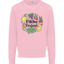 Filthy Vegan Kids Sweatshirt Jumper Light Pink