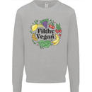 Filthy Vegan Kids Sweatshirt Jumper Sports Grey