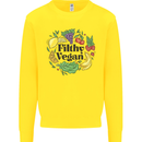 Filthy Vegan Kids Sweatshirt Jumper Yellow