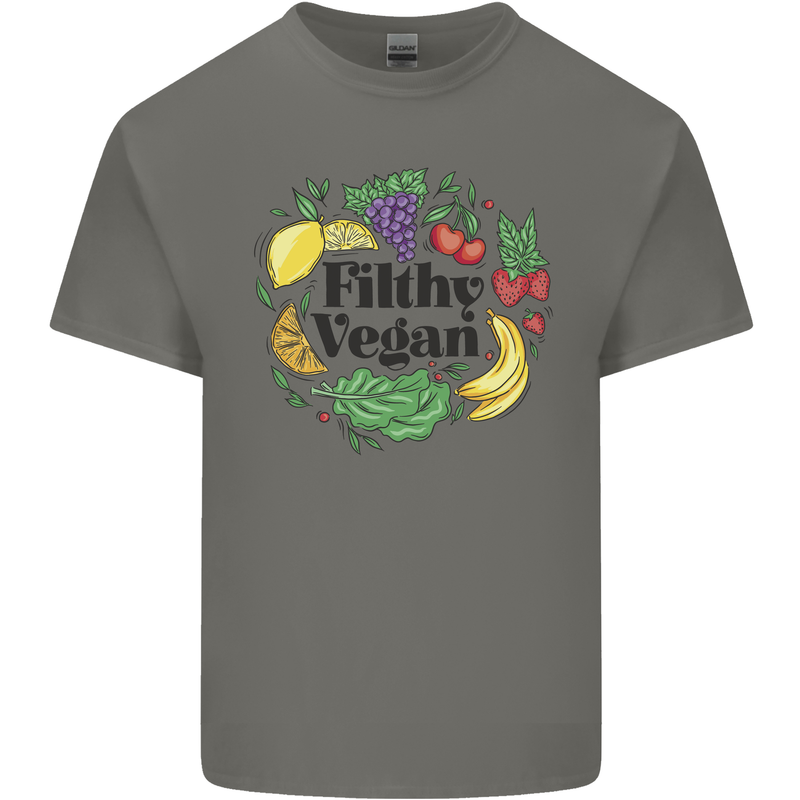 Filthy Vegan Kids T-Shirt Childrens Charcoal