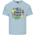 Filthy Vegan Kids T-Shirt Childrens Light Blue