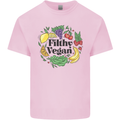 Filthy Vegan Kids T-Shirt Childrens Light Pink