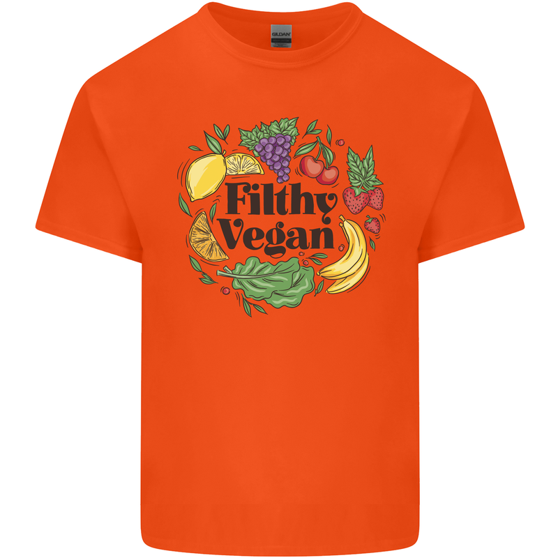 Filthy Vegan Kids T-Shirt Childrens Orange