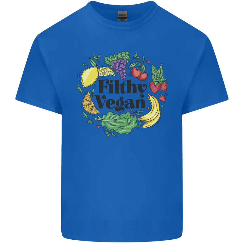 Filthy Vegan Kids T-Shirt Childrens Royal Blue