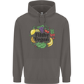 Filthy Vegan Mens 80% Cotton Hoodie Charcoal