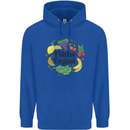 Filthy Vegan Mens 80% Cotton Hoodie Royal Blue