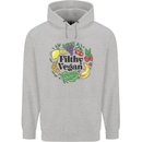 Filthy Vegan Mens 80% Cotton Hoodie Sports Grey