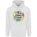 Filthy Vegan Mens 80% Cotton Hoodie White