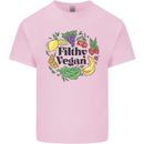 Filthy Vegan Mens Cotton T-Shirt Tee Top Light Pink