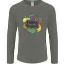 Filthy Vegan Mens Long Sleeve T-Shirt Charcoal