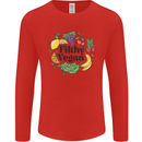 Filthy Vegan Mens Long Sleeve T-Shirt Red