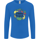 Filthy Vegan Mens Long Sleeve T-Shirt Royal Blue