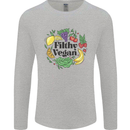Filthy Vegan Mens Long Sleeve T-Shirt Sports Grey