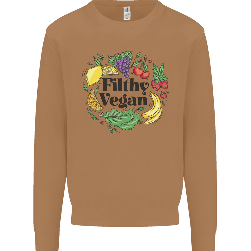 Filthy Vegan Mens Sweatshirt Jumper Caramel Latte