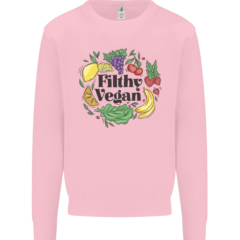 Filthy Vegan Mens Sweatshirt Jumper Light Pink