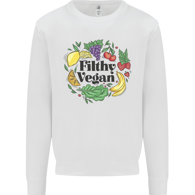 Filthy Vegan Mens Sweatshirt Jumper White