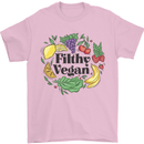 Filthy Vegan Mens T-Shirt 100% Cotton Light Pink