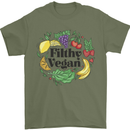 Filthy Vegan Mens T-Shirt 100% Cotton Military Green