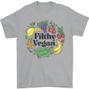 Filthy Vegan Mens T-Shirt 100% Cotton Sports Grey