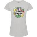 Filthy Vegan Womens Petite Cut T-Shirt Sports Grey