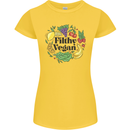 Filthy Vegan Womens Petite Cut T-Shirt Yellow