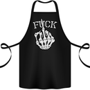 Finger Flip Fuck Skull Offensive Biker Cotton Apron 100% Organic Black