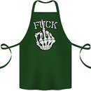 Finger Flip Fuck Skull Offensive Biker Cotton Apron 100% Organic Forest Green
