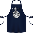 Finger Flip Fuck Skull Offensive Biker Cotton Apron 100% Organic Navy Blue