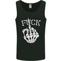 Finger Flip Fuck Skull Offensive Biker Mens Vest Tank Top Black