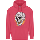 Fire Skull Made of Cats Childrens Kids Hoodie Heliconia