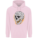 Fire Skull Made of Cats Childrens Kids Hoodie Light Pink