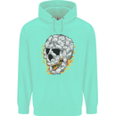 Fire Skull Made of Cats Childrens Kids Hoodie Peppermint