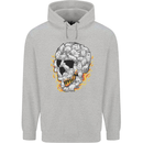 Fire Skull Made of Cats Childrens Kids Hoodie Sports Grey
