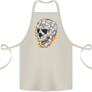 Fire Skull Made of Cats Cotton Apron 100% Organic Natural