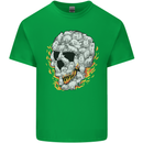 Fire Skull Made of Cats Kids T-Shirt Childrens Irish Green