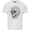 Fire Skull Made of Cats Kids T-Shirt Childrens White
