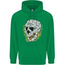 Fire Skull Made of Cats Mens 80% Cotton Hoodie Irish Green