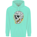 Fire Skull Made of Cats Mens 80% Cotton Hoodie Peppermint