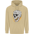 Fire Skull Made of Cats Mens 80% Cotton Hoodie Sand