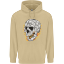 Fire Skull Made of Cats Mens 80% Cotton Hoodie Sand