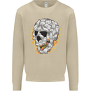 Fire Skull Made of Cats Mens Sweatshirt Jumper Sand
