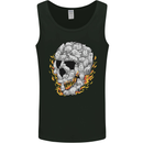 Fire Skull Made of Cats Mens Vest Tank Top Black