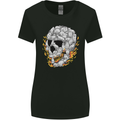 Fire Skull Made of Cats Womens Wider Cut T-Shirt Black