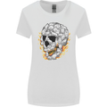 Fire Skull Made of Cats Womens Wider Cut T-Shirt White
