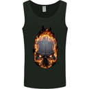 Fire Skull Mens Vest Tank Top Black