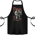 Firefighter Dad Father's Day Fireman Cotton Apron 100% Organic Black