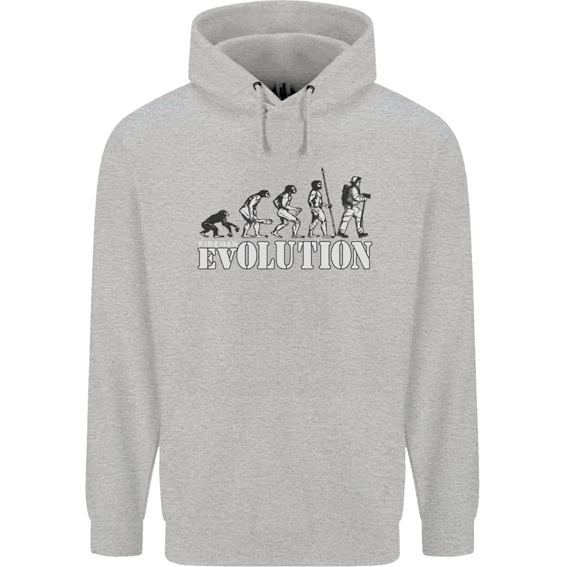 Fireman Evolution Childrens Kids Hoodie Sports Grey
